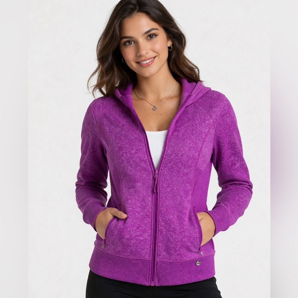 Lorna Jane Nina Hooded Zip Through Very Fuchsia M